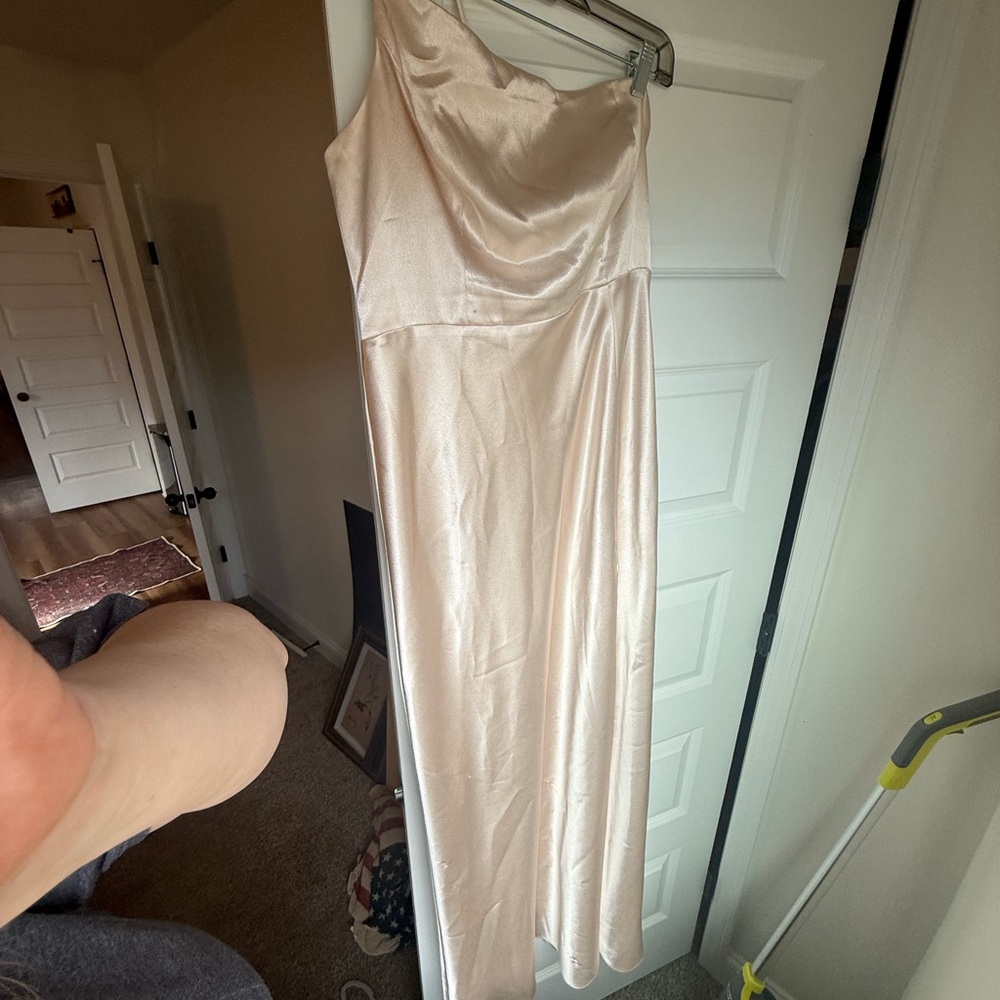 Birdy Grey One-Shoulder Cream Dress